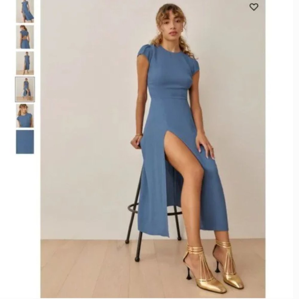 Sale🌈Reformation Gavin Midi Dress - Morning Glory